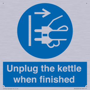 Unplug the kettle when finished